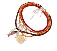 Qcbuegof Collana a tema mare in lega di zinco con ciondolo a forma di tartarughe marine e stelle marine gioielli eleganti accessori per vacanze al mare, Misura unica, come descritto, come descritto