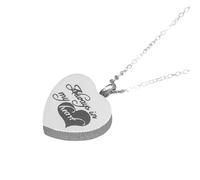 Qcbuegof Collana con ciondolo a forma di cuore Keeken gioielliere sepoltura zucca cremazione collana per ceneri amore messaggio display collana