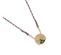 Qcbuegof - Collana con ciondolo a forma di tarocchi, con cordoncino intrecciato, per uso quotidiano e per eventi speciali, Misura unica, Come descritto, Nessuna pietra preziosa