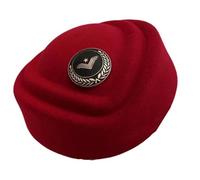 Qcbuegof Compagno di volo per bambini, adulti, hostess ad aria, feste, cosplay, hostess, per Halloween, feste, cappello di lana caldo