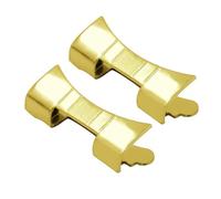 Qcbuegof Confezione da 2 adattatori multifunzione per cinturino di affidabilità, per una facile riparazione e sostituzione del cinturino per orologi versatili, Oro, 15mm