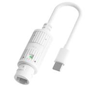 Qcbuegof Convertitore da 48V a 5V 2.4A Power Over Ethernet a Tipo C Adattatore Corpo ABS per alimentazione stabile Adattatore POE standard USB C