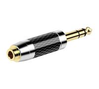 Qcbuegof Convertitori audio da 6,35 mm a 2,5 3,5 4,4 mm in fibra di carbonio decodifica adattatore per cuffie auricolari maschio femmina connettori audio adattatore