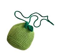 Qcbuegof Creativo Fatto A Mano Uncinetto Borsa Portatile Da Viaggio Crossbody Borse Ideale Per La Conservazione Articoli O Come Regalo Per L'Istituto Di Sviluppo Quotidiano, verde