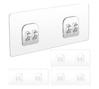 Qcbuegof Efficiente Chiaro Gancio Di Plastica Con Materiali Facile Da Usare Facile Rimozione Di Colla Per Librerie Porta Armadio Gancio Di Memoria Portatile