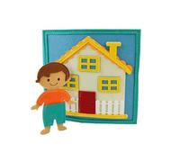Qcbuegof Libro in feltro Attività Libro Formazione Libri tranquilli Bambino Fine Motore Skilly Toy Tessuto Libro Interattivo Libri Tranquilli Viaggi Giocattoli Bambino Attività di apprendimento Libro