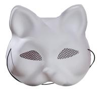 Qcbuegof Maschera di Carta Colorata A Mano Con Vernice Acrilica E Pennello Maschera Mascherata Non Verniciata Per Halloween Party Kid Compleanno Maschera Vuota Bianco
