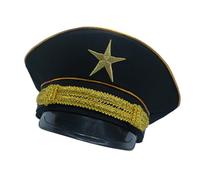 Qcbuegof Raffinato cinque pizzo ufficiale stella fodera traspirante unisex design Cosplay Hutfor Cosplay e abbigliamento quotidiano Raffiner Polices Officer