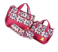 Qcbuegof Set di borse per pannolini di moda Compreso Borsa per il macinino portatile e borsa per bottiglia e pannolini per l'aspettativa della mamma 5pcs Family Borsa da viaggio, a