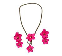 [Qcbuegof] Set di gioielli alla moda per lei versatile primavera calda accessori moda fiore gioielli in lega design confortevole catena da collo accessori gioielli set, フリーサイズ, Come descritto, Nessuna