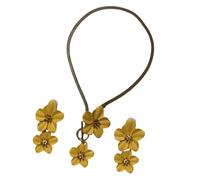 [Qcbuegof] Set di gioielli alla moda per lei versatile primavera calda accessori moda fiore gioielli in lega design confortevole catena da collo accessori gioielli set, フリーサイズ, Come descritto, Nessuna