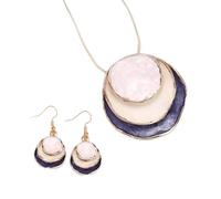 Qcbuegof Set di gioielli da donna con fiore, ciondolo comodo, catena regolabile, adatto per una varietà di set di fiori di abbigliamento, フリーサイズ, Come descritto, Nessuna pietra preziosa