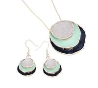 Qcbuegof Set di gioielli da donna con fiore, ciondolo comodo, catena regolabile, adatto per una varietà di set di fiori di abbigliamento, フリーサイズ, Come descritto, Nessuna pietra preziosa