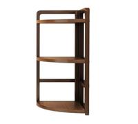 Qcbuegof Supporto angolare salvaspazio con 2 ripiani per desktop, organizzato due librerie in legno e metallo.
