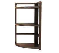 Qcbuegof Supporto angolare salvaspazio con 2 ripiani per desktop, organizzato due librerie in legno e metallo.
