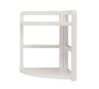 Qcbuegof Supporto angolare salvaspazio con 2 ripiani per desktop, organizzato due librerie in legno e metallo.