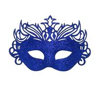Qcbuegof Theatrical Half Face Mask with Detachable Glitter Crowns Lightweight Plastic Design for Halloween Cosplay Celebrations Themed Party Mystery Mask
