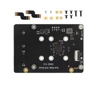 Qcbuegof X1005 Doppio NVME Solid Disk Expansion Adapter Board per piccoli aggiornamenti di memoria del computer con luce LED blu NVME Double Solid Disk Adapter Board
