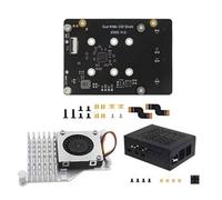 Qcbuegof X1005 Doppio NVME Solid Disk Expansion Adapter Board per piccoli aggiornamenti di memoria del computer con luce LED blu NVME Double Solid Disk Adapter Board