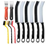 Qcdou Spazzola Pulizia Fessure, 11 Pezzi Spazzola per Pulire Doccia, Spazzola per Fughe Multifunzionale, Spazzole per Pulire per Cucina, Bagno, Finestre, WC, Vasca da Bagno, Lavandino (C)