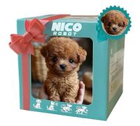 QCDZSW 2025 Nuovo Cane Robot con intelligenza Artificiale Il Mio Cucciolo di Cane Robot Realistico interattivo Intelligente Robot di Peluche Cani for Adulti, Cammina, abbaia e scodinzola(Type E)