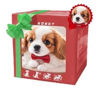 QCDZSW 2025 Nuovo Cane Robot con intelligenza Artificiale Il Mio Cucciolo di Cane Robot Realistico interattivo Intelligente Robot di Peluche Cani for Adulti, Cammina, abbaia e scodinzola(Type D)