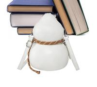 QCDZSW Borsa a tracolla vintage - Borsa a tracolla in pelle Calabash, Borsa a tracolla dal design elegante, Viaggio in palestra for la scuola, Pendolarismo in ufficio(White)