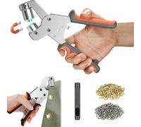 QCDZSW Kit occhielli professionali 2025, kit occhielli portatili con pinze, kit occhielli for impieghi gravosi for tessuto, for teloni, tessuto, pelle, tela(B)