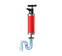Qcesorib Sturalavandini a Pressione con 4 Ventose, Pompa Stura Scarichi a Pressione con Barometro, Sturalavandino ad Aria Compressa, Stura WC, per Cucina Bagno Lavandino