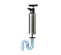 Qcesorib Sturalavandini a Pressione con 4 Ventose, Pompa Stura Scarichi a Pressione con Barometro, Sturalavandino ad Aria Compressa, Stura WC, per Cucina Bagno Lavandino