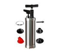 Qcesorib Sturalavandini a Pressione con Barometro, Pompa Stura Scarichi a Pressione, Sturalavandino ad Aria Compressa con 4 Ventose, per WC Lavandino Vasca da Bagno