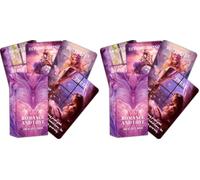 QCFQCF Carte Love Oracle, Amore romantico e carte di relazione per anime gemelle e fiamme gemelle, Tarocchi per principianti (Confezione da 2)