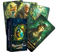 QCFQCF Enchanted Forest Oracle Deck, Oracle Cards for Beginners, Discover Mystical Wisdom and Nature Secrets for Spiritual Guidance and Transformation
