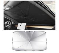 QCHIAN Parasole Auto Parabrezza Interno per Maserati Levante SUV, Ombrello Parasole per Auto Parabrezza Universale, Rotazione a 360°, Protezione UV e Isolamento,125x65cm