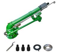 QCHIAN Pistola a spruzzo per irrigazione agricola, irrigatore a impulso da 5,1 cm, spruzzatore per irrigazione a 360° con set di ugelli di ricambio, adatto per agricoltura prato, fattorie