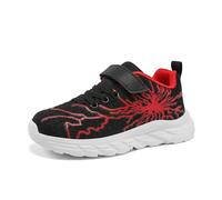 Qciplr Scarpe Bambino Sneakers Ragazze Ragazzi Scarpe da Ginnastica Bambini Ginnastica Tennis Leggero Scarpe Sportive Interno Corsa Bambini Rosso 33EU