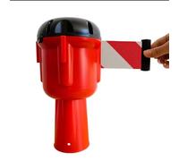 QCKNKMGG Barriera retrattile con cono stradale, Nastro barriera retrattile for cono stradale for il controllo del traffico e dei pedoni 2-10 m(300CM 9.8FT)