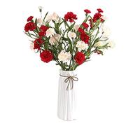 QCKNKMGG Bouquet artificiale Artificial Carnation Flower With Ceramic Vase In Roze And Black, Size C/B, 60cm Height(Black,B)