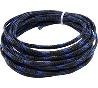 QCKNKMGG cartucce di cavo intrecciabile espandibile, Guaina for cavi 2-40mm 2-10M Multicolore(Black Blue Cross,10MM-10 METERS)