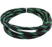 QCKNKMGG cartucce di cavo intrecciabile espandibile, Guaina for cavi 2-40mm 2-10M Multicolore(Black UV Green,6MM-10 METERS)