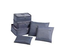 QCKNKMGG comprimere il cubo di viaggio, Cubi da viaggio for organizzare gli oggetti, multicolore, 6 pezzi(Grey)