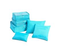 QCKNKMGG comprimere il cubo di viaggio, Cubi da viaggio for organizzare gli oggetti, multicolore, 6 pezzi(Blue)