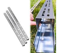 QCKNKMGG Coperture per scarichi Canale di scolo in Acciaio, Kit di drenaggio for Trincea in Acciaio Inossidabile 304 for Esterni, for vialetti, Garage, Diverse Dimensioni(3pcs,W5cmxH3cm(2" x1 1/8"))