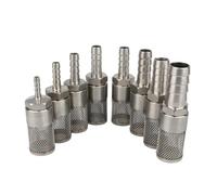 QCKNKMGG Filtro per Tubi in Acciaio Inossidabile, Filtro for Tubo in Acciaio Inossidabile da 6-19 mm for irrigazione Giardino, Lavaggio Auto, Pompa for Acquario(14mm)