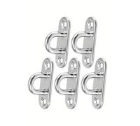 QCKNKMGG Ganci con piastra a occhiello per sospensione, Ganci con piastra ad occhiello in acciaio inossidabile, 3 o 5 pezzi, for montaggio a parete e a soffitto(5pcs)