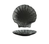 QCKNKMGG Il piatto, Piatti da dessert in ceramica a forma di conchiglia 20x19x3cm confezione da 1