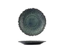 QCKNKMGG Il piatto, Piatto da portata in ceramica a forma di fiore(C 8.25 Inch)