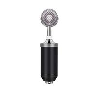 QCKNKMGG Microfono compatibile con i giochi Kit microfono a condensatore nero 3,5 mm Microfono da studio di registrazione Gaming KTV Karaoke Computer