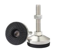 QCKNKMGG Piedini livellatori filettati per carichi pesanti, 4 piedini di livellamento articolati M8/M10/M12, diametro base 43,0 mm, 60-120, for rack for tubi for mobili(M12x80mm)