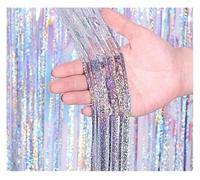 QCKNKMGG Sfondo con festoni per Feste, Tenda Tinsel 2 Pezzi 2X1 M Frangia for Feste Compleanno Matrimonio Addio al Nubilato Decorazione Multicolore(Rose Gold)
